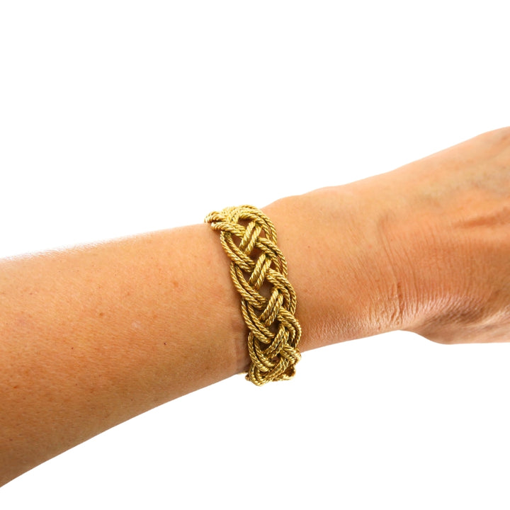 Boucheron Paris 18k Gold Braided Rope Bracelet