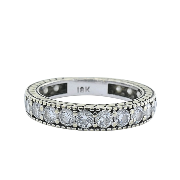 18k White Gold Diamond Eternity Band Ring
