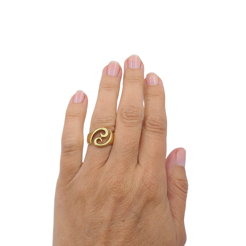 Renato Cipullo 18k Gold Sculptural Swirl Ring