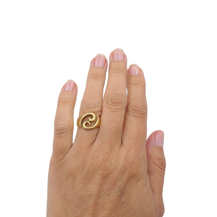 Renato Cipullo 18k Gold Sculptural Swirl Ring
