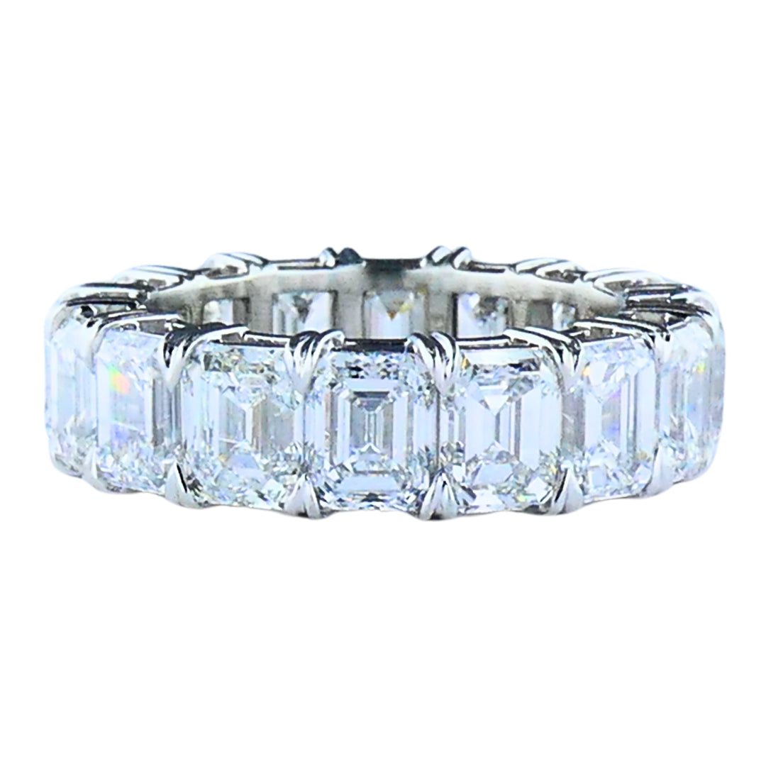 Roberto Coin Eternity Band Platinum Emerald Cut Diamond GIA - 11.36 cts
