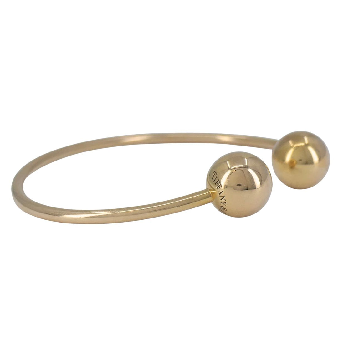 Tiffany & Co. HardWear Ball 18k Gold Wire Cuff Bracelet
