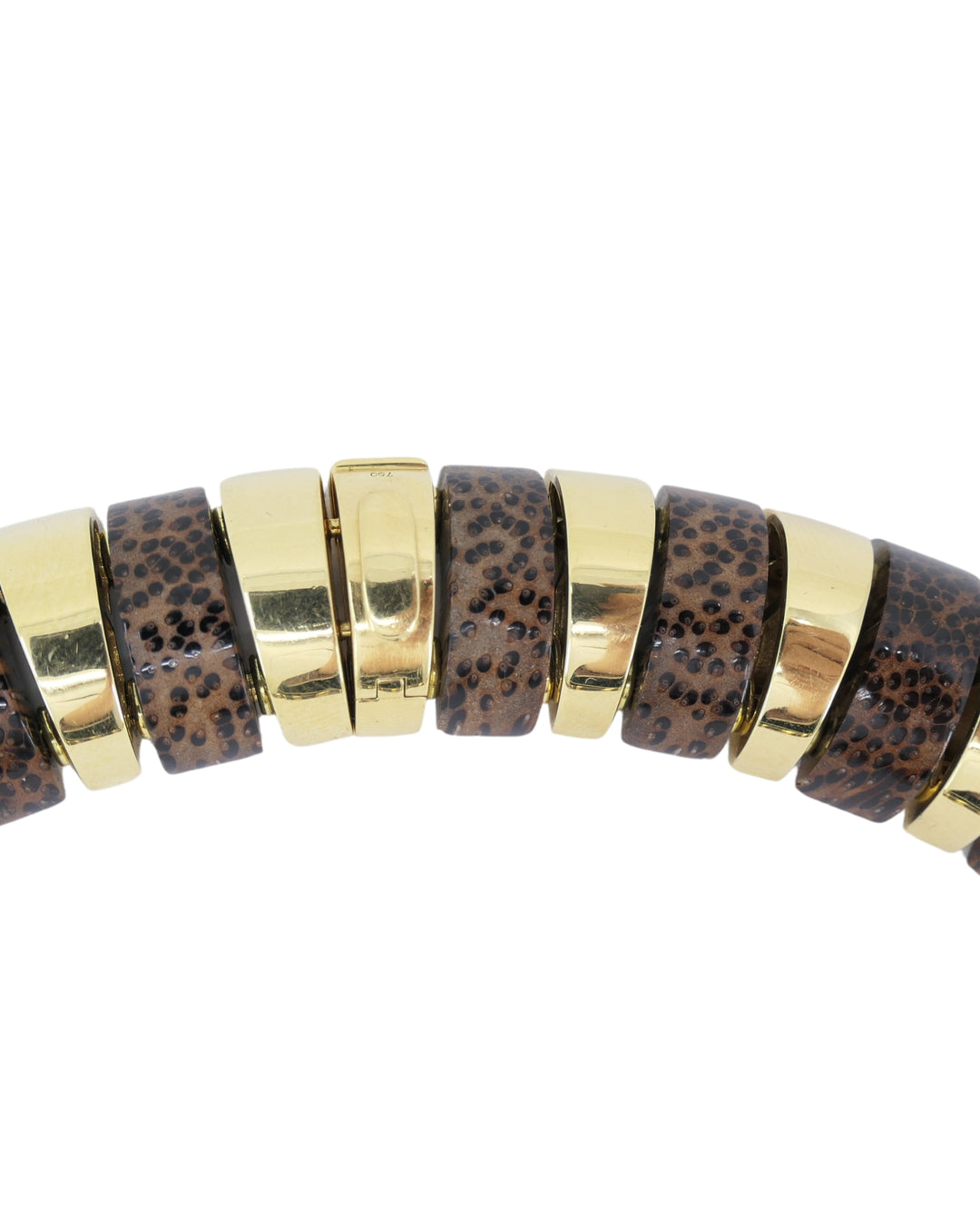 18k Gold Necklace Leopard Wood Attributed to Aletto Brothers