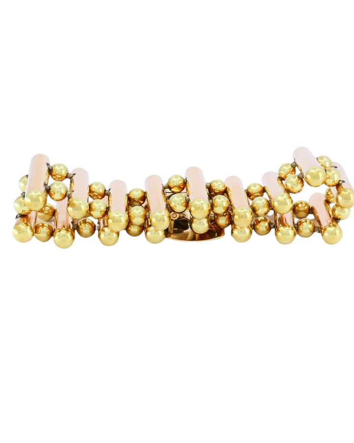 Cartier Retro 14k Gold Bracelet Yellow and Rose Gold
