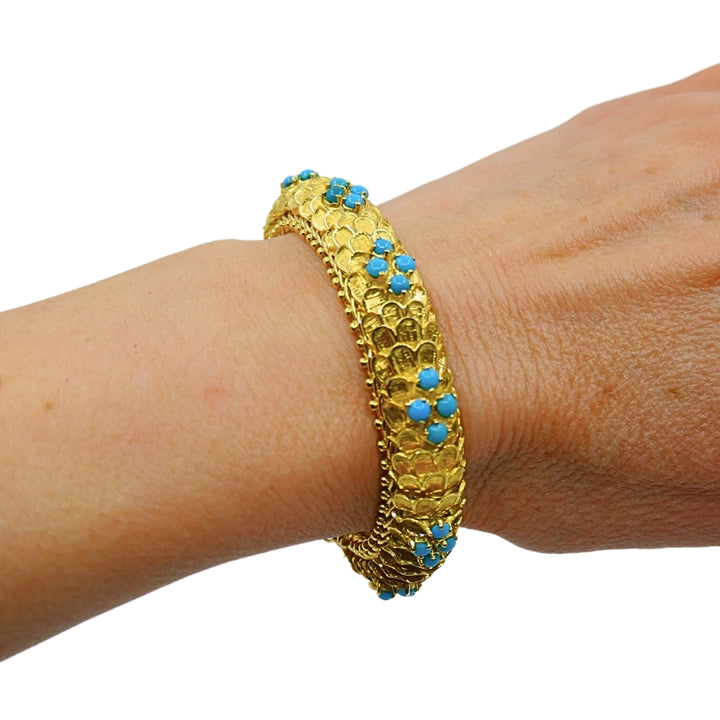 Vintage Cartier Bracelet Turquoise 18k Gold