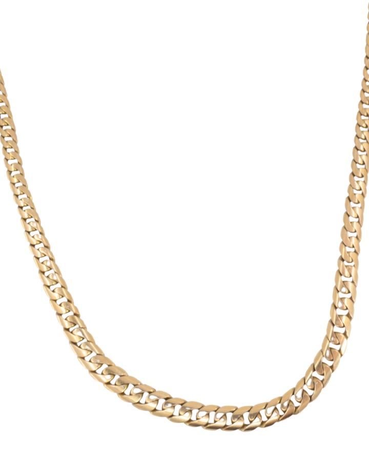 Vintage French 18k Gold Curb Link Chain Necklace