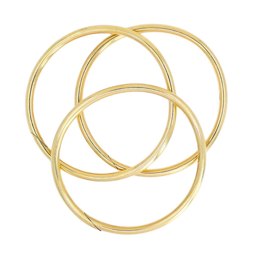 Vintage Cartier Set of Three Bangle Bracelets 14k Gold Estate Jewelry