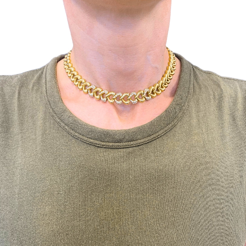 Van Cleef & Arpels 18k Gold Diamond Heart Necklace