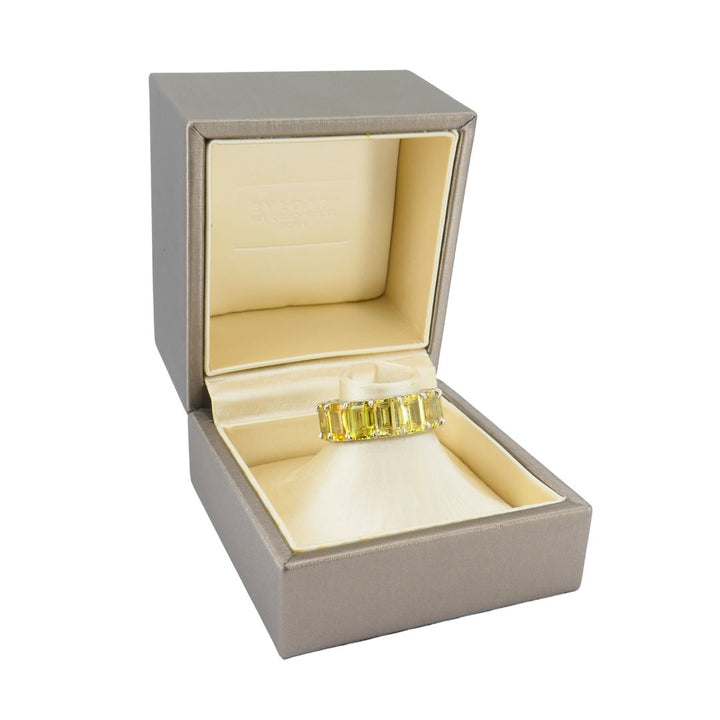 Bvlgari Yellow Sapphire Platinum Eternity Band Ring
