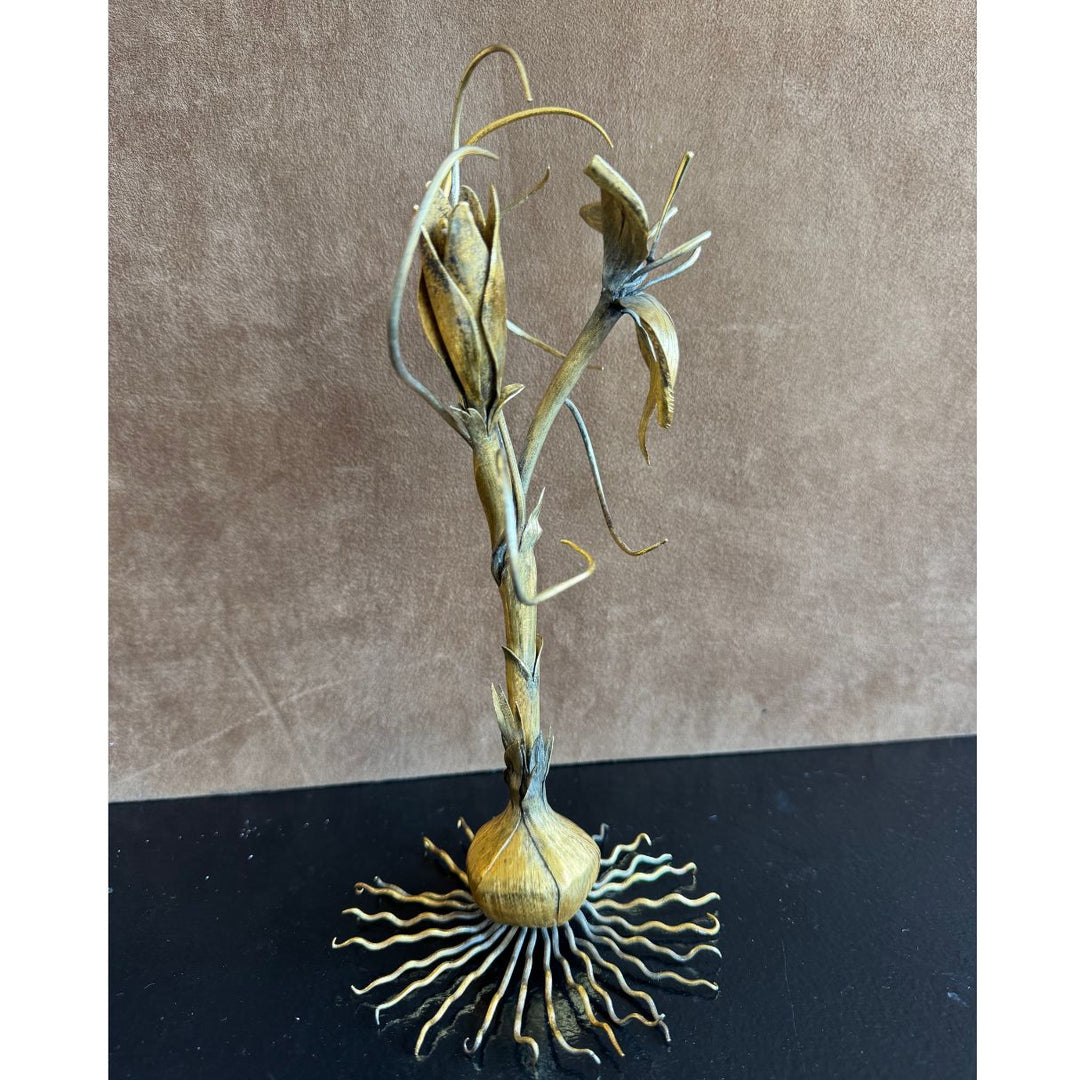 Vintage Tiffany & Co. Gilded Sterling Silver Botanical Floral Sculpture, Mexico