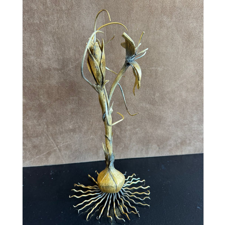 Vintage Tiffany & Co. Gilded Sterling Silver Botanical Floral Sculpture, Mexico