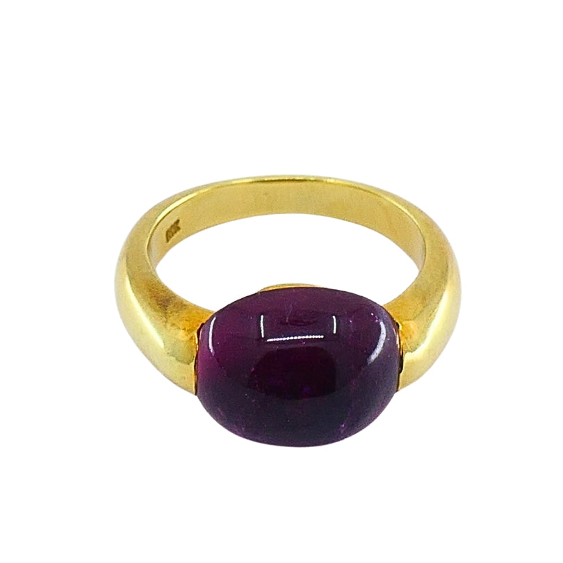 Vintage Tourmaline Ring 18k Gold Estate Jewelry