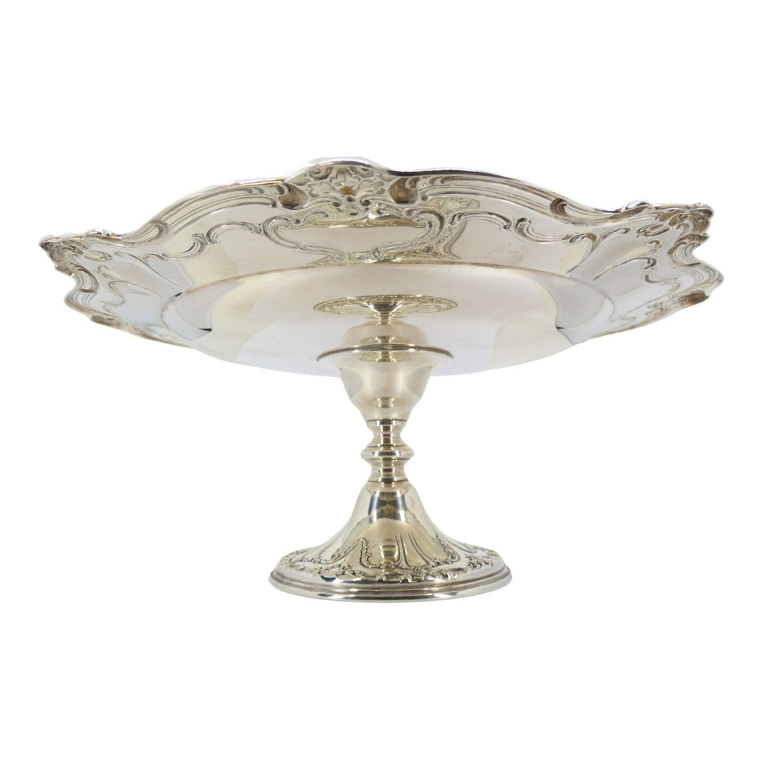 Vintage Gorham Chantilly Sterling Silver Pedestal Platter