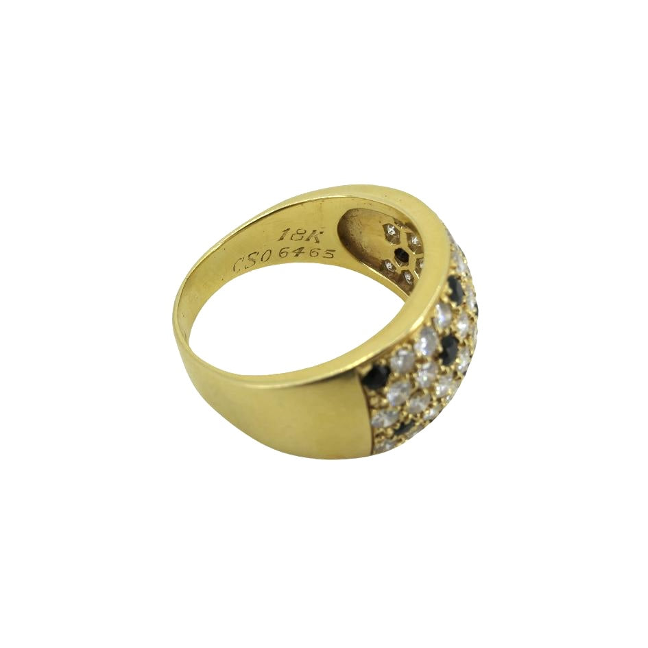 Van Cleef & Arpels 18k Gold Onyx Diamond Ring