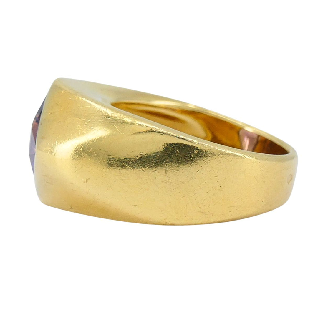 Vintage French 18k Gold Amethyst Ring