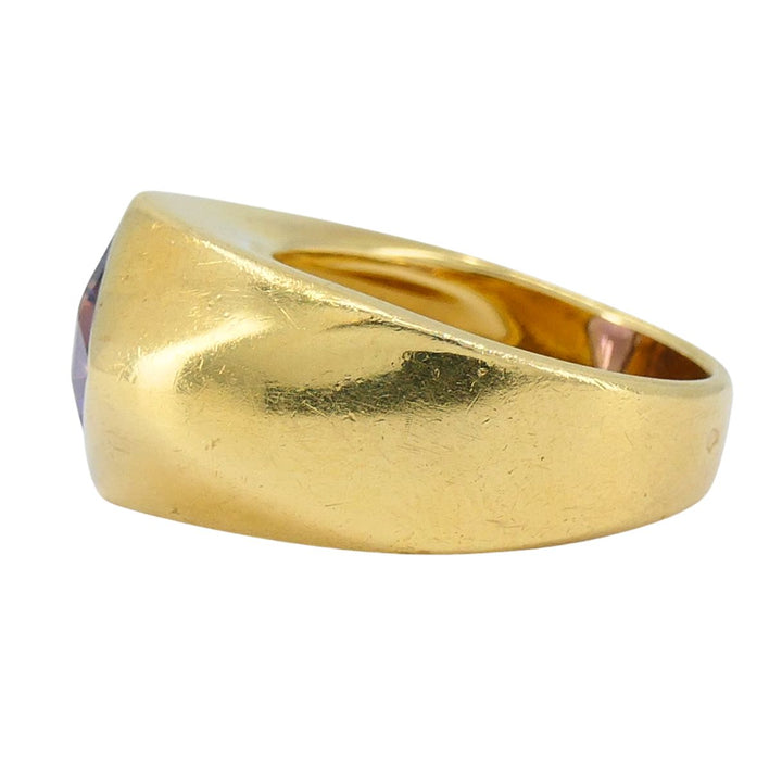 Vintage French 18k Gold Amethyst Ring