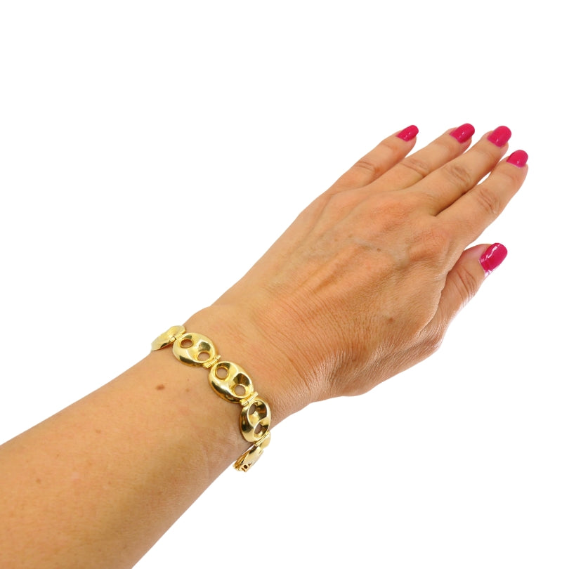 18k Yellow Gold Mariner Link Bracelet
