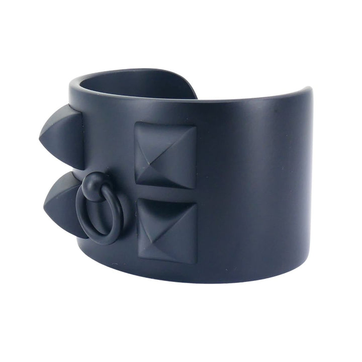 Hermes Collier de Chien Black Aluminium Sunset Cuff Bracelet