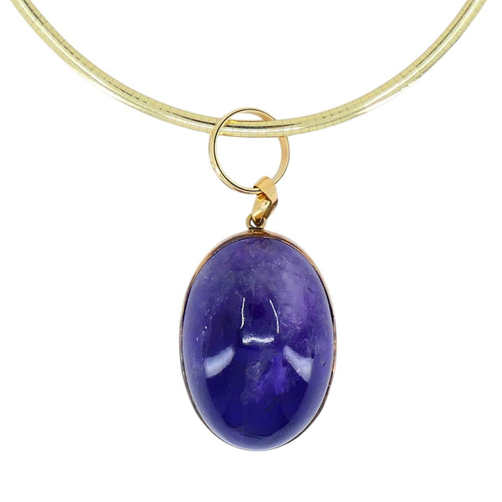 Vintage Gold Amethyst Pendant Necklace
