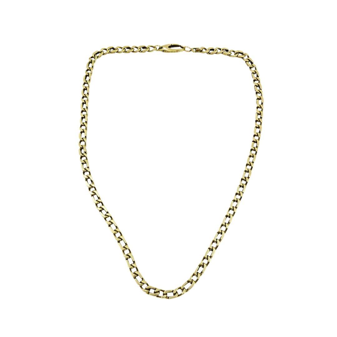 O.P. Orlandini for UnoAErre Vintage Italian 14k Gold Curb Link Chain Necklace