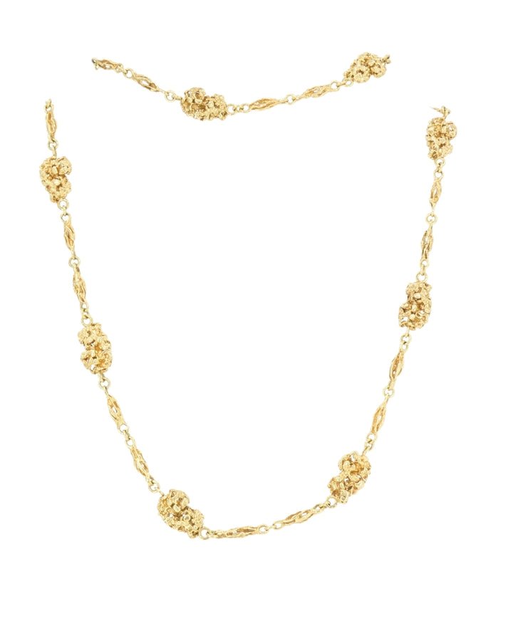Vintage Van Cleef & Arpels 18k Gold Nuggets Chain Necklace