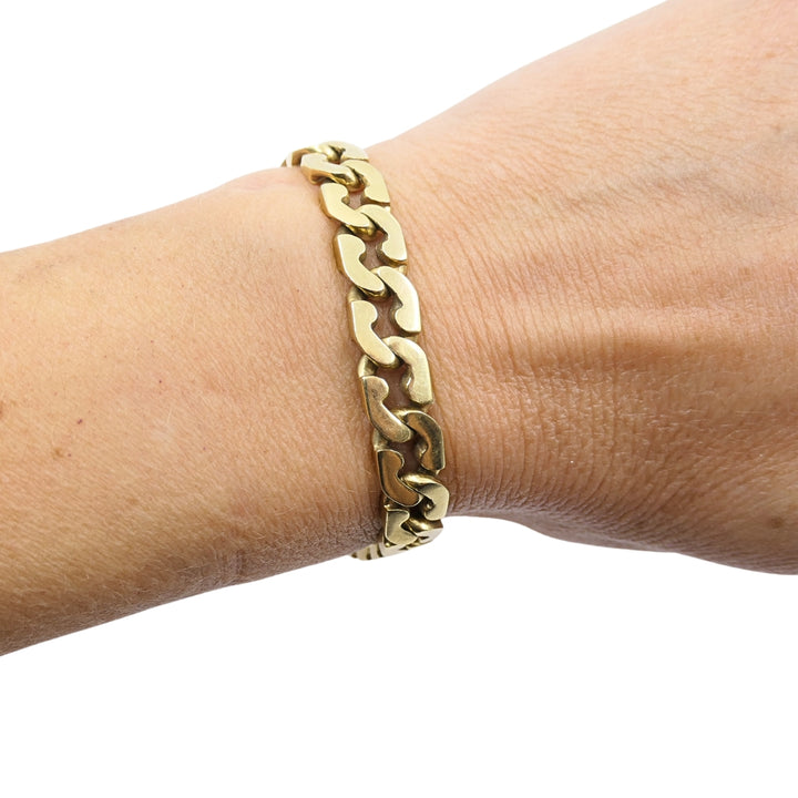 Vintage Italian 14K Gold Curb-Link Chain Bracelet