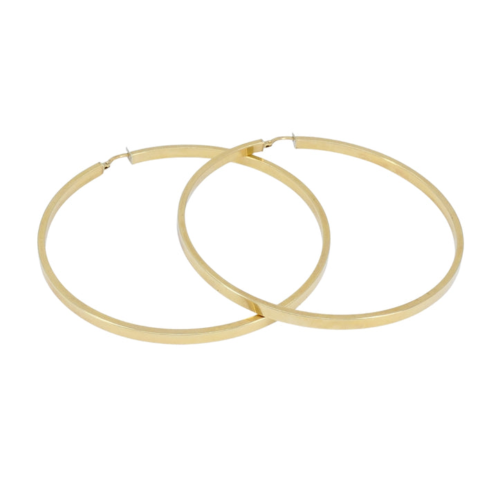 Vintage Italian 14k Gold Hoop Earrings