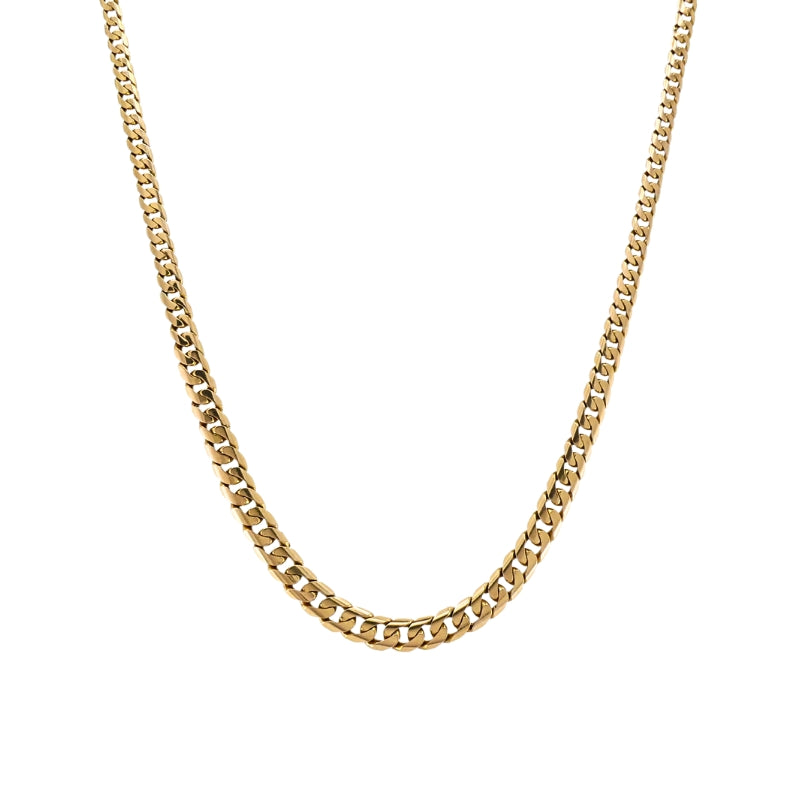 Vintage 18k Gold Curb Link Chain Necklace