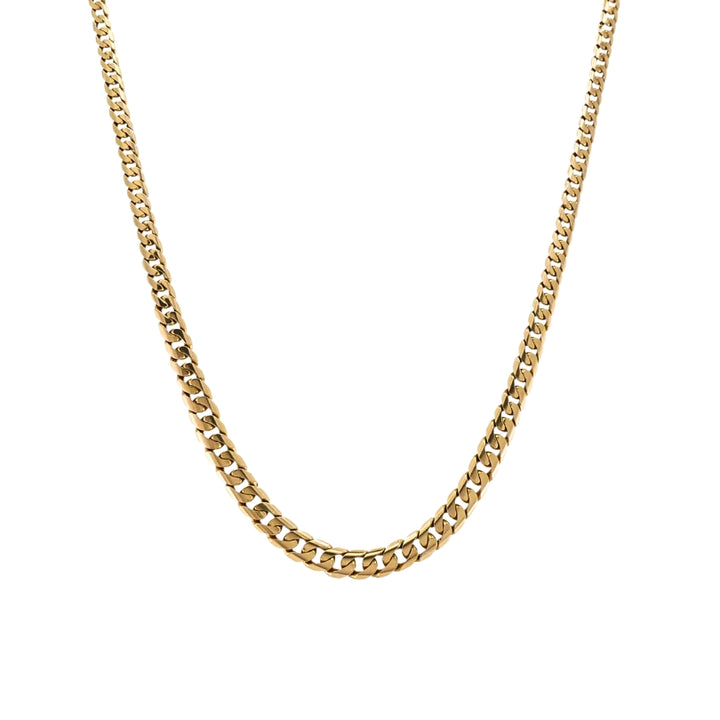Vintage 18k Gold Curb Link Chain Necklace