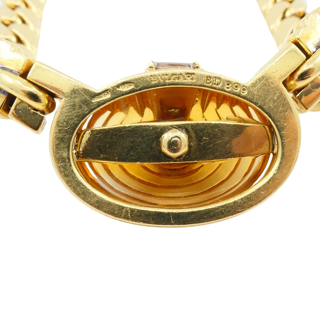 Vintage Bvlgari Necklace Bulgari Gold Chain Collar Necklace Citrine Gemstones