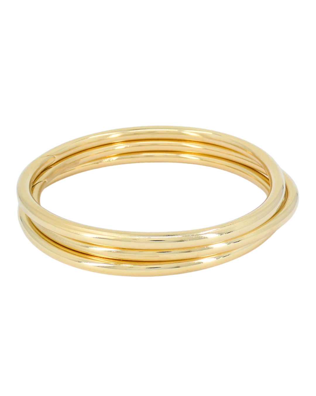 Vintage 1950s Cartier Bangles 14k Gold Set of Three Bracelets