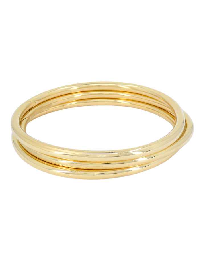 Vintage 1950s Cartier Bangles 14k Gold Set of Three Bracelets