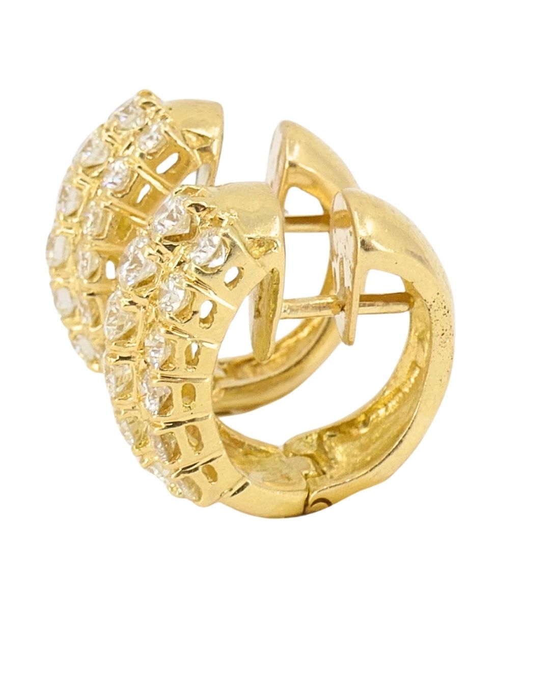 Diamond Earrings Vintage 18k Gold French Jewelry