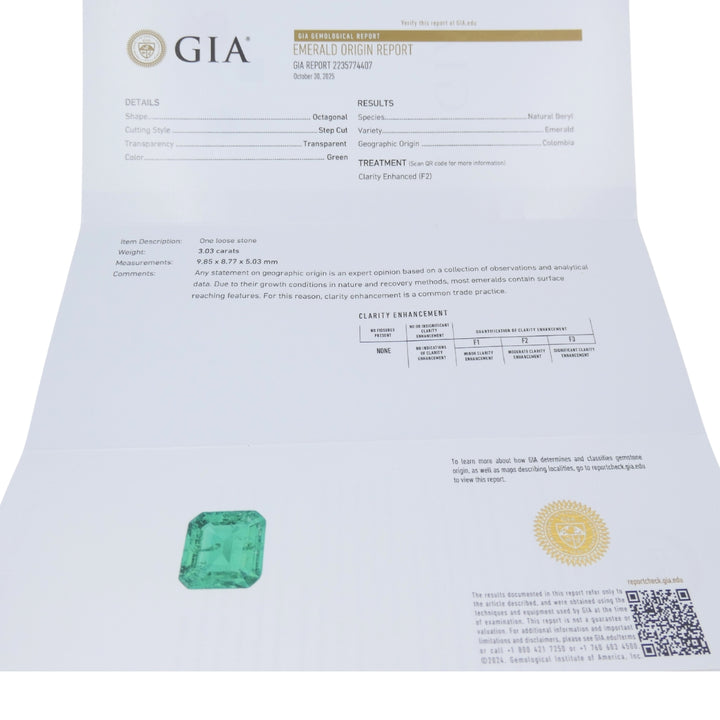 Colombian Emerald Engagement Ring GIA Platinum Diamond