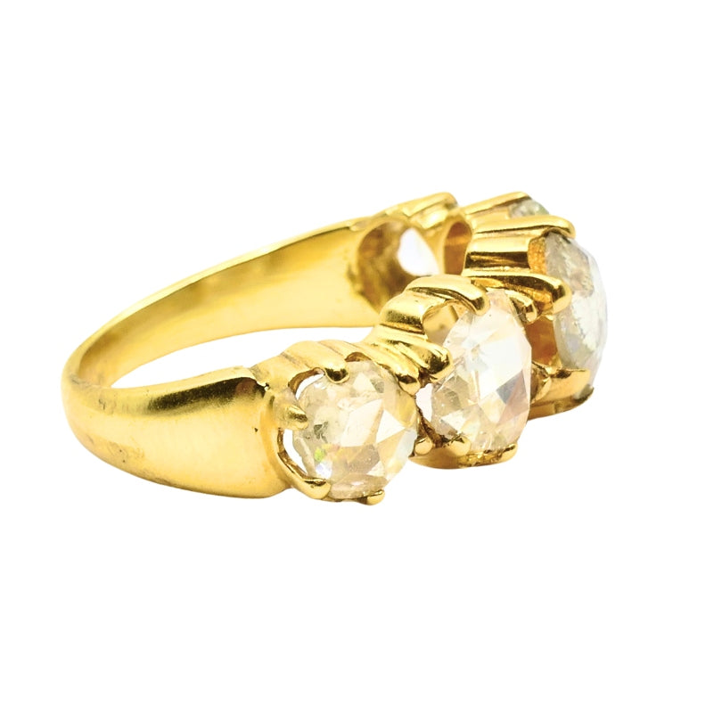 Victorian Ring Rose Cut Diamond Gold