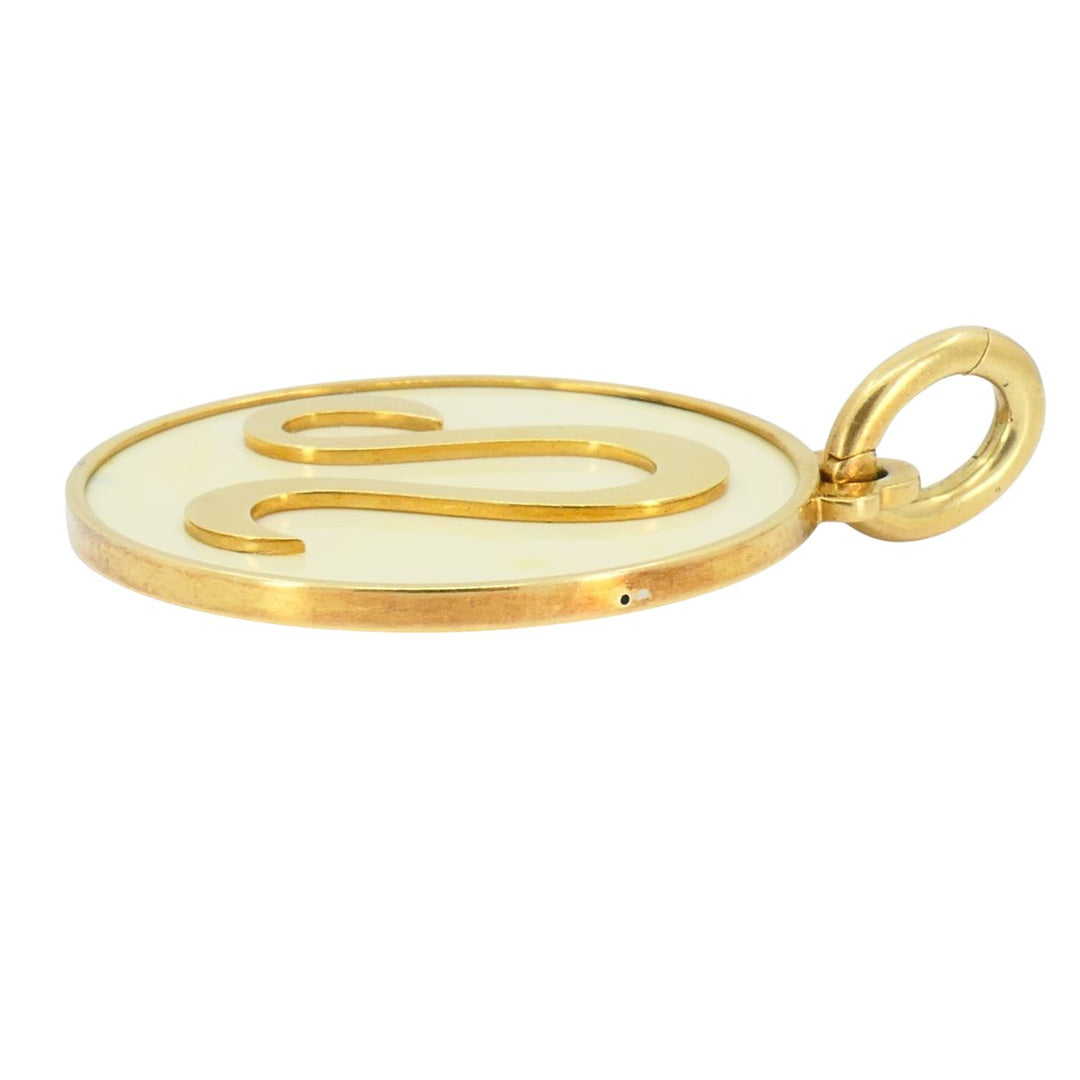 Vintage Bvlgari 18k Gold Bone Astrological Leo Pendant