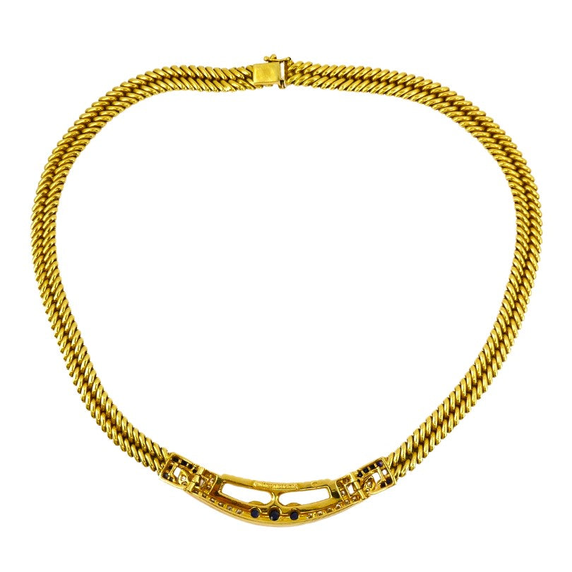 Mauboussin Necklace Carved Mother of Pearl Gemstones 18k Gold