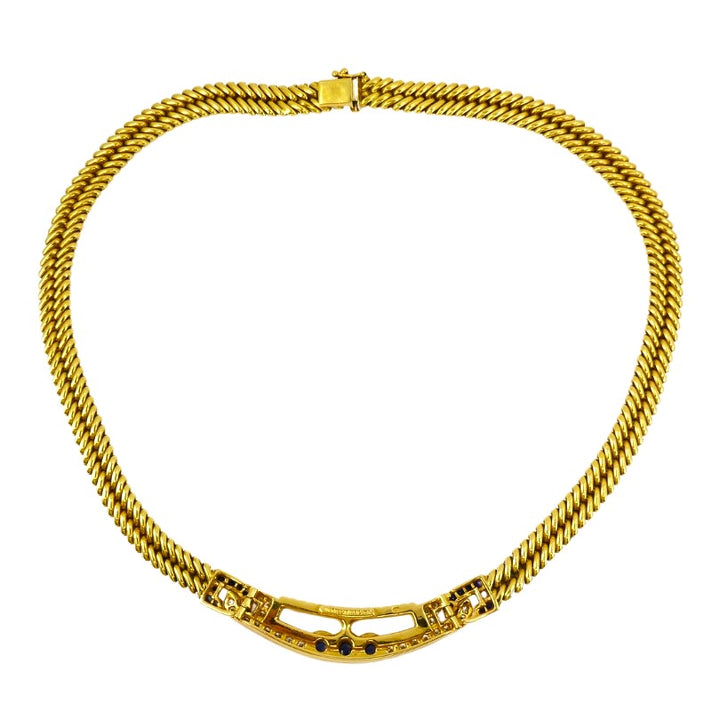 Mauboussin Necklace Carved Mother of Pearl Gemstones 18k Gold