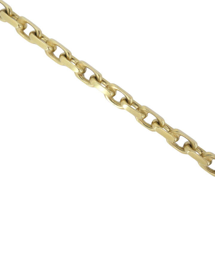 Vintage 18k Gold Charm Bracelet Oval Link Gold Bracelet