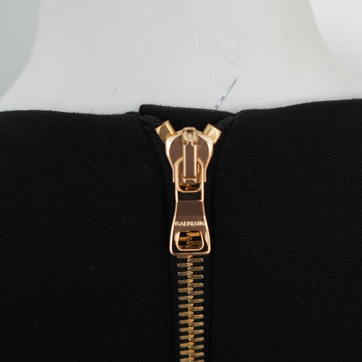 Balmain Black Wool Single Breasted Blazer Mini Dress