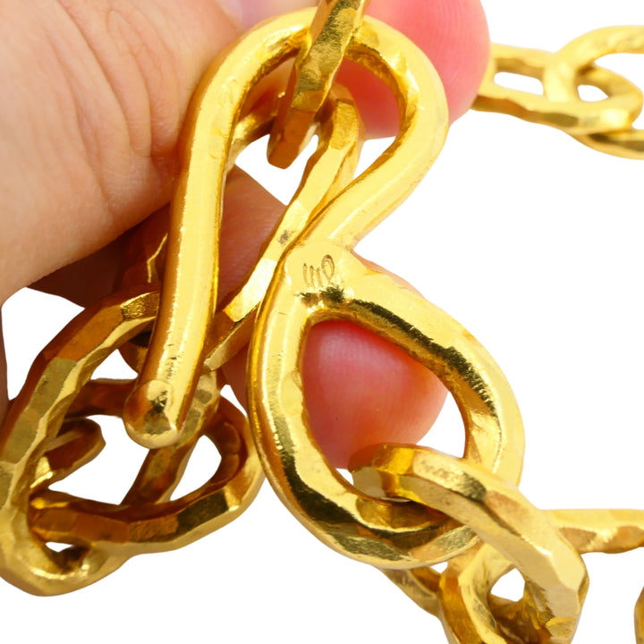 Jean Mahie Vintage 22k Gold Heavy Chain Necklace