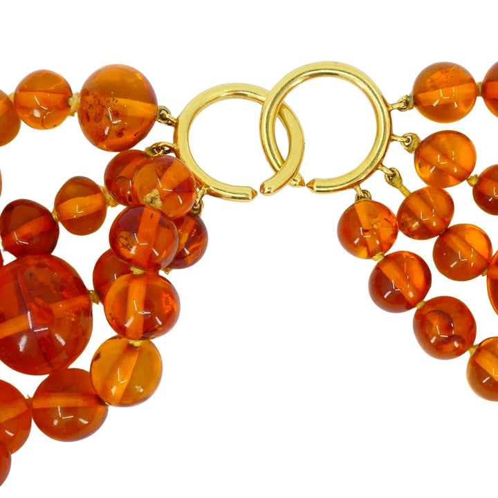 Paloma Picasso for Tiffany & Co. Amber Bead Gold Necklace