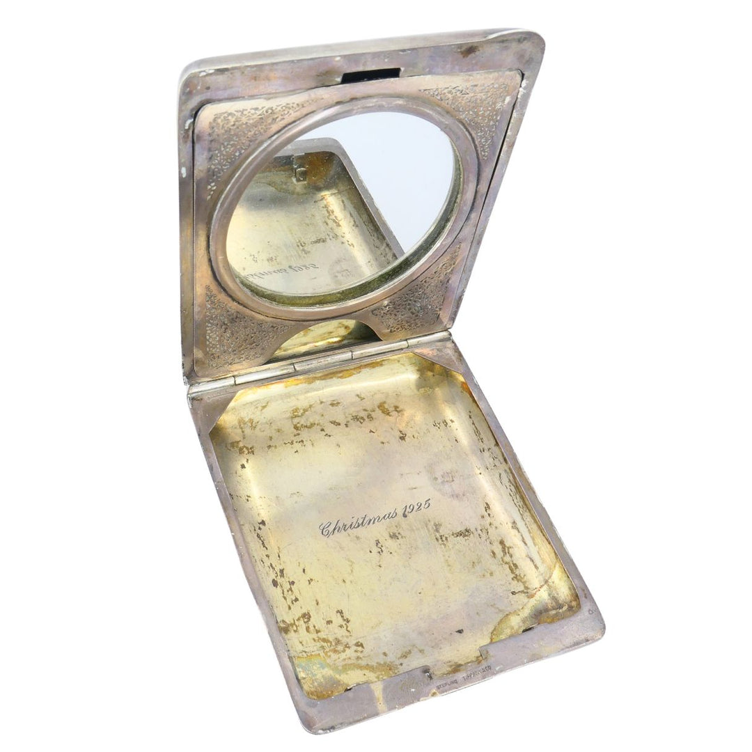 Vintage 1925 Tiffany & Co. Sterling Silver Mirror Compact