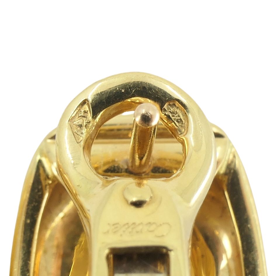 Vintage Cartier 18k Gold Nouvelle Vague Earrings