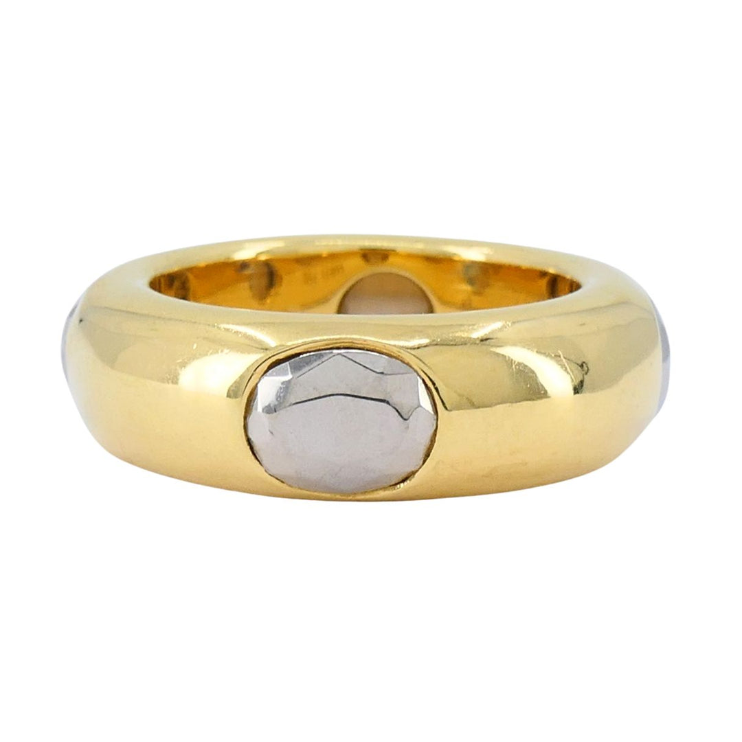 FRED Paris 18k Gold Hematite Vintage Band Ring