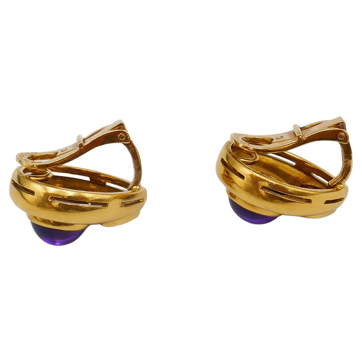 Bulgari Gold Earrings Gemstone