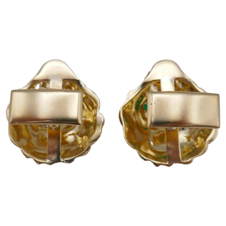 Van Cleef & Arpels Leo Cufflinks 18k Gold Emerald