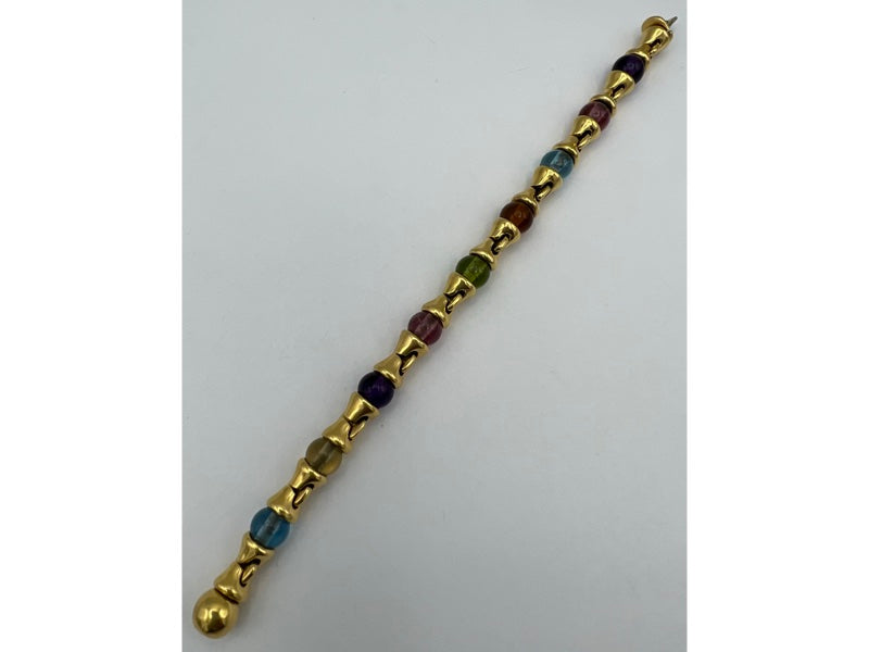 Bulgari Gold Bracelet with Gemstones 1990s