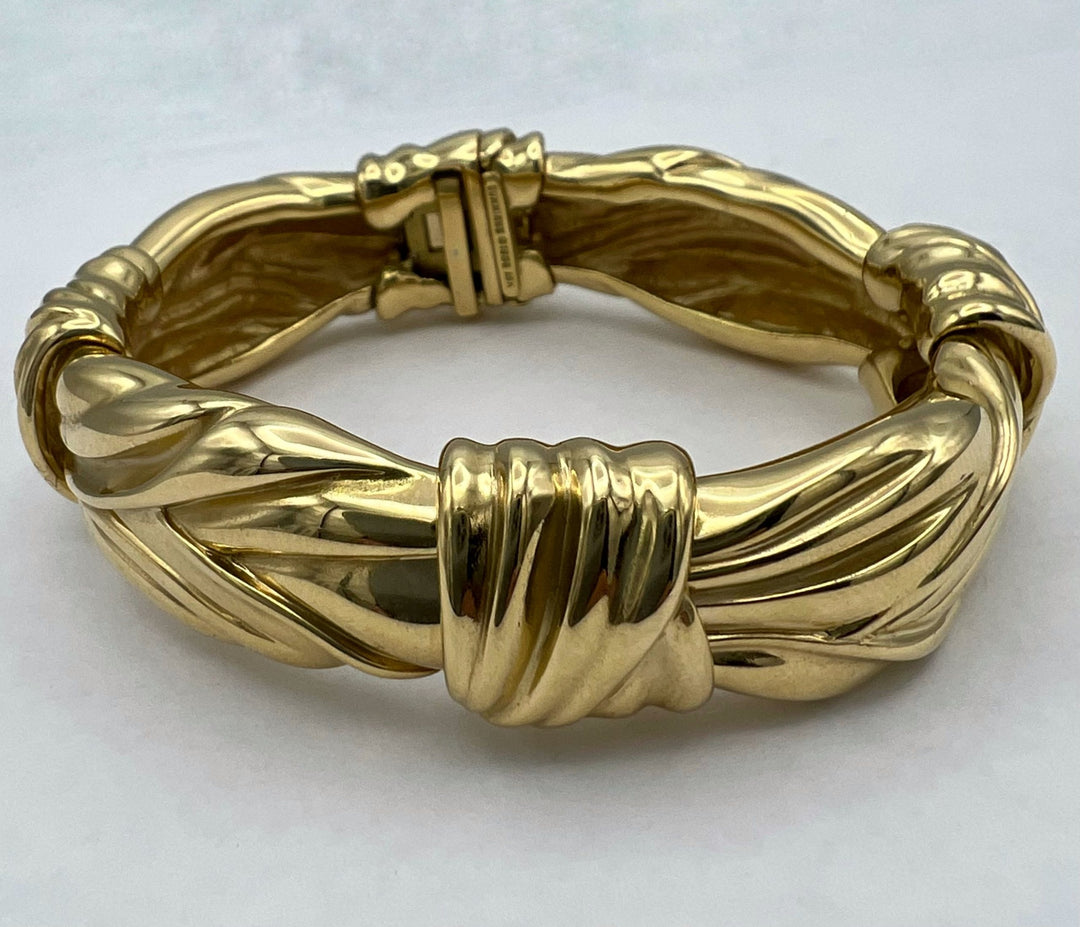 Angela Cummings Gold Bangle Bracelet circa 1984