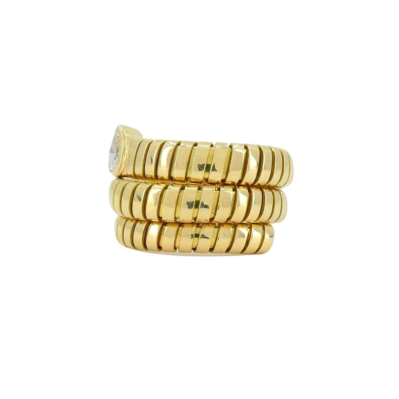 Bulgari Serpenti Tubogas Gold Diamond Ring